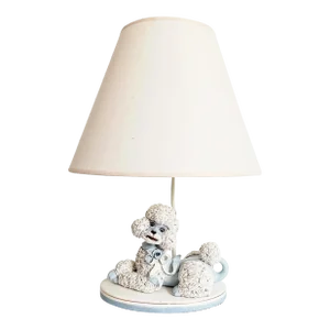 1950s French Poodle Lamp & Shade