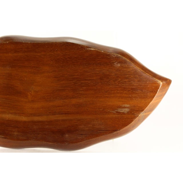 Mid 20th Century Leaf Shape Peruvian Tray, Cumaru Wood, Sterling Silver & Huyaruru Seeds For Sale - Image 13 of 14