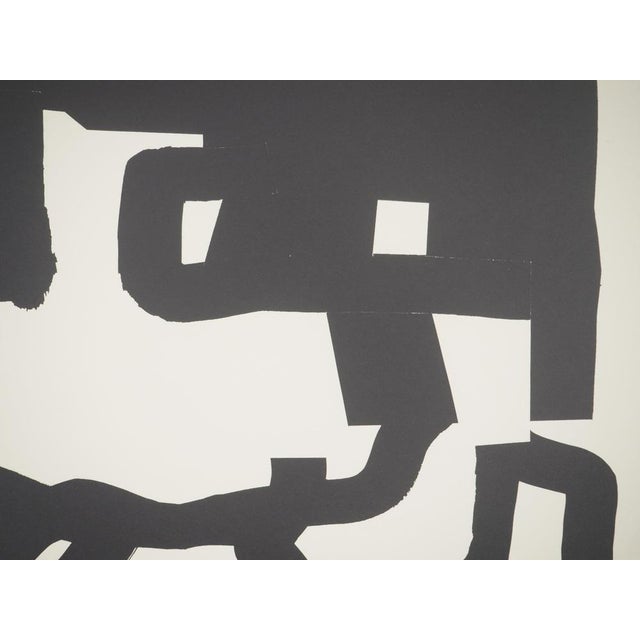 Eduardo Chillida, Abstraction en noir et blanc, Lithograph For Sale - Image 5 of 8