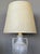 This elegant Seguso Vetri a Scavo-styled table lamp is a fine example of postmodern Hollywood Regency design associated...