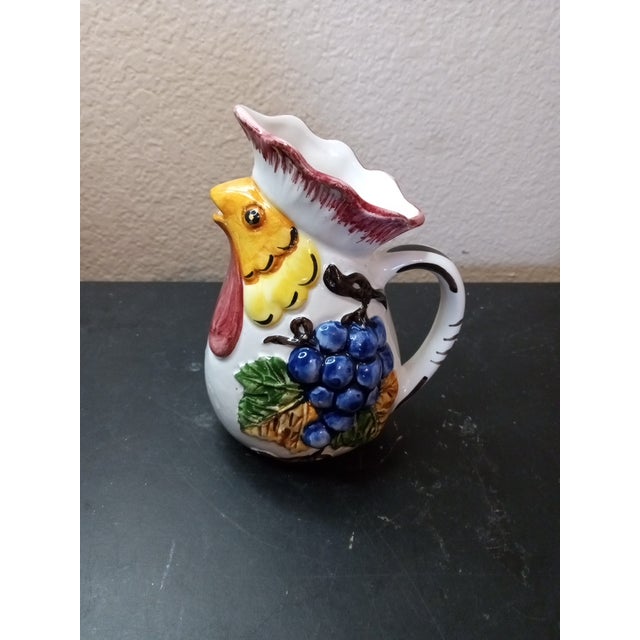 1980s 1980s Handpainted From Italy Rooster Creamers or Bud Vases - a Pair For Sale - Image 5 of 8