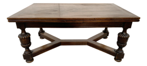 Renaissance-Style Oak Dining Table, 20th Century