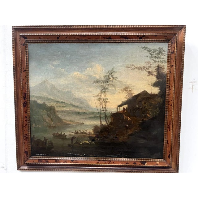 Seascape and Mountain Landscape, 19th Century, Oil on Canvas, Framed For Sale - Image 16 of 16