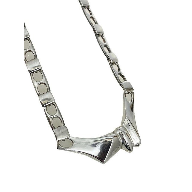 Silver necklace designed by björn weckström for lapponia, 1960s a silver pendant with link chain designed by björn...