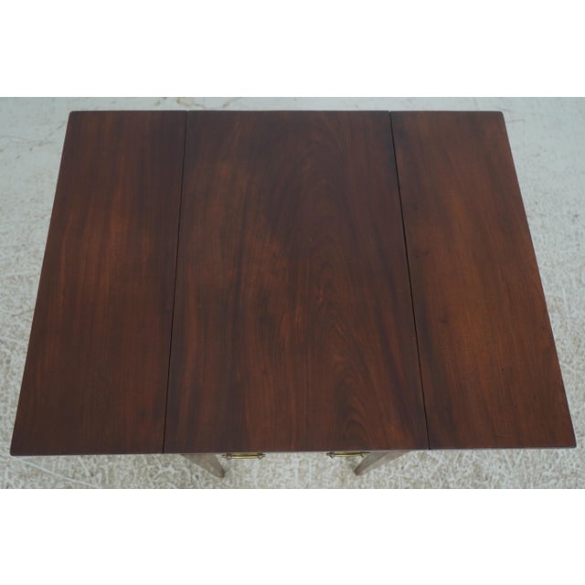 Antique 19th C. Mahogany Drop Leaf Pembroke Table For Sale - Image 17 of 18
