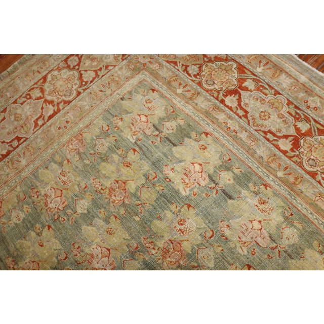 Early 20th Century Antique Zabihi Collection Persian Bidjar Floral Rug For Sale - Image 5 of 9