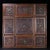 A beautifully crafted Chinese square box, likely made of Huali (rosewood). The piece features a nine-grid configuration...