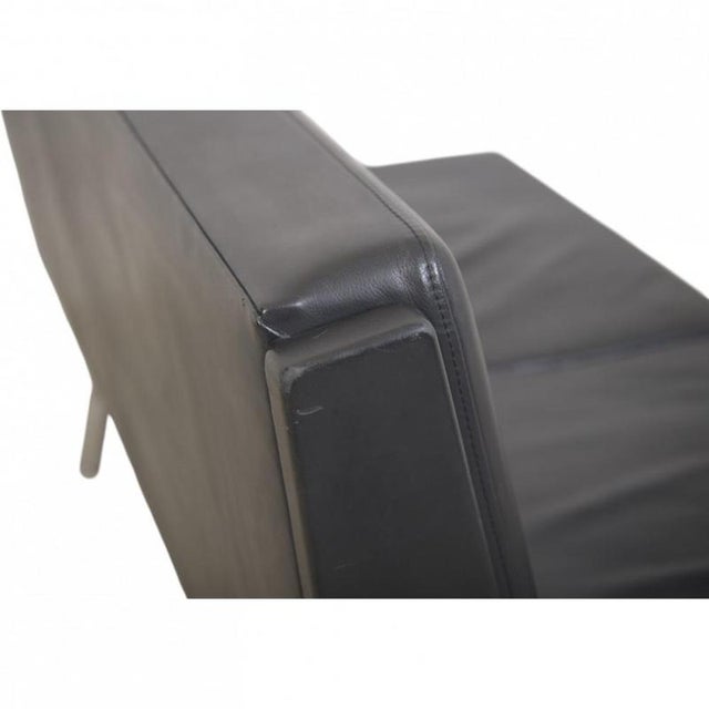 Black AP35 2-Seater Sofa in Black Leather by Hans J. Wegner, 1970s For Sale - Image 8 of 16