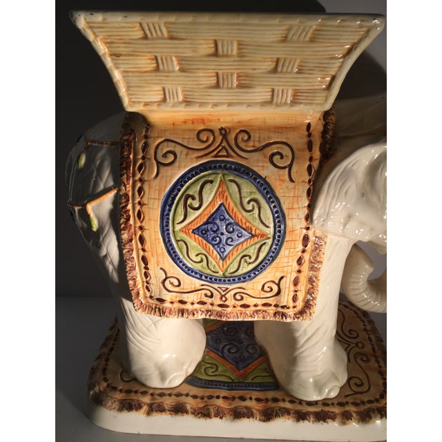 1970s Ceramic Elephant Side Table For Sale - Image 4 of 10