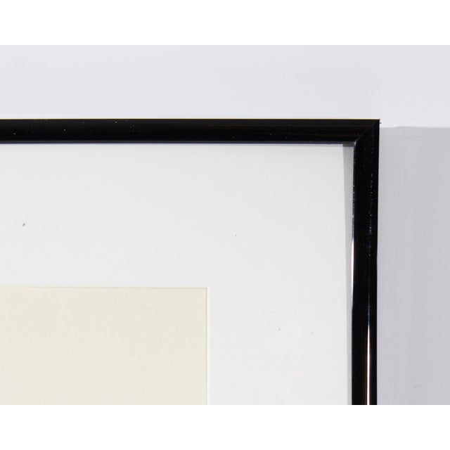 A black and cream abstract serigraph print by Puerto Rican artist Julio Rosada del Valle (1922-2008). This print depicts...