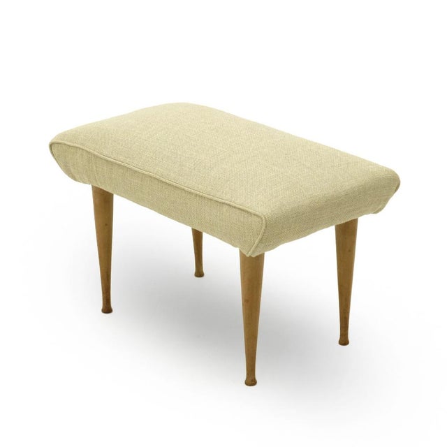 Stool with Wooden Legs, 1950s For Sale - Image 4 of 13