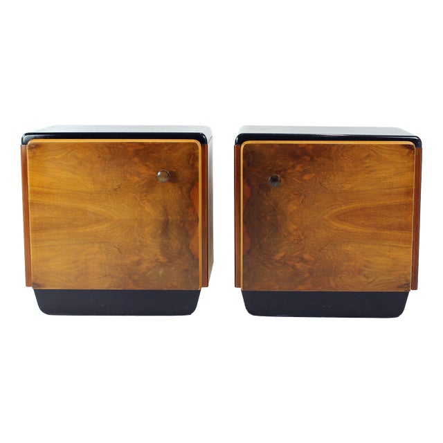 Czechoslovak Bedside Tables from Up Závody, 1930s, Set of 2 For Sale