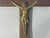 Early 20th Century Art Deco Crucifix: Gold Gilt Jesus, Walnut Cross (9.75" Tall) For Sale - Image 5 of 9