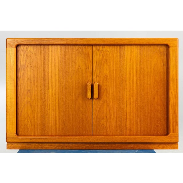 Mid-Century Modern Teak Dresser with Shutter Roller Door from Dyrlund, 1980s For Sale - Image 3 of 4