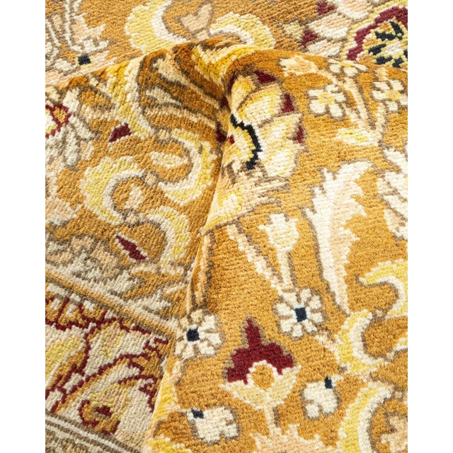 Textile Mogul, One-of-a-Kind Hand-Knotted Area Rug - Yellow, 6' 1" x 9' 5" For Sale - Image 7 of 8