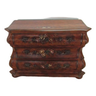 Ethan Allen French Style Paint Decorated Chest of Drawers For Sale