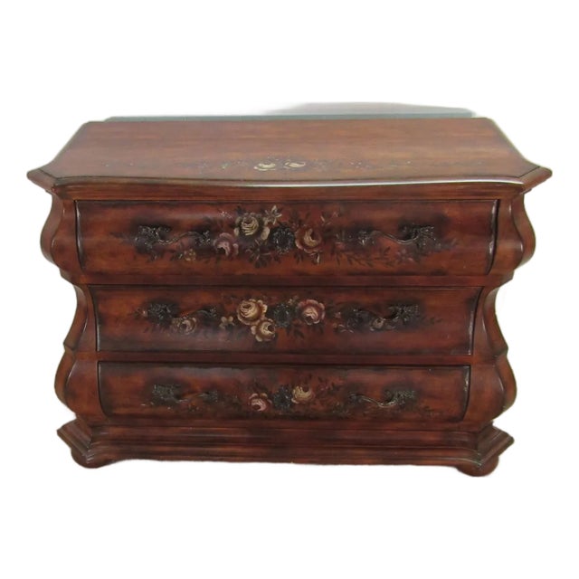 Ethan Allen French Style Paint Decorated Chest of Drawers For Sale