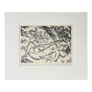 Schlafende Fray by Max Burchartz (1887-1961) German Lithograph Pencil Signed Print