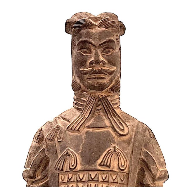 Vintage 1980's Chinese Terra Cotta Tomb Warrior Figures - Set of Three For Sale - Image 6 of 13