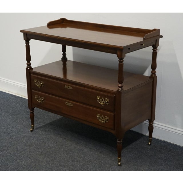 Traditional Ethan Allen Georgian Court Solid Cherry Traditional Style 64" Server Buffet 11-6227 For Sale - Image 3 of 13