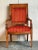 This elegant armchair is a superb example of the refined and formal design of the Regency and Empire periods. Its stately...