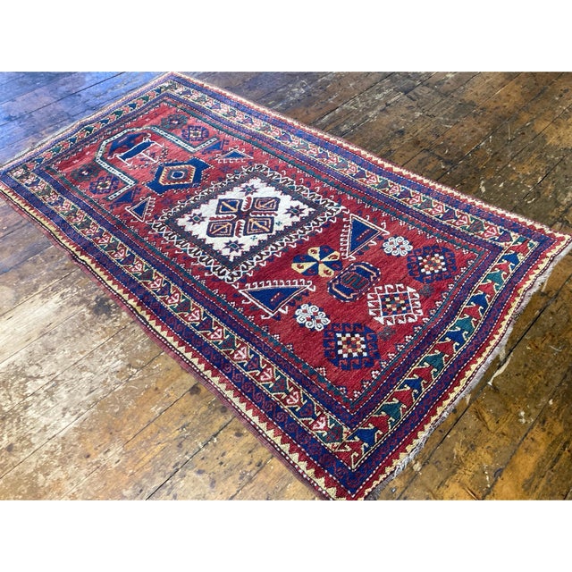 Antique Caucasian Fachralo Kazak Prayer Rug, 1890s For Sale - Image 5 of 18
