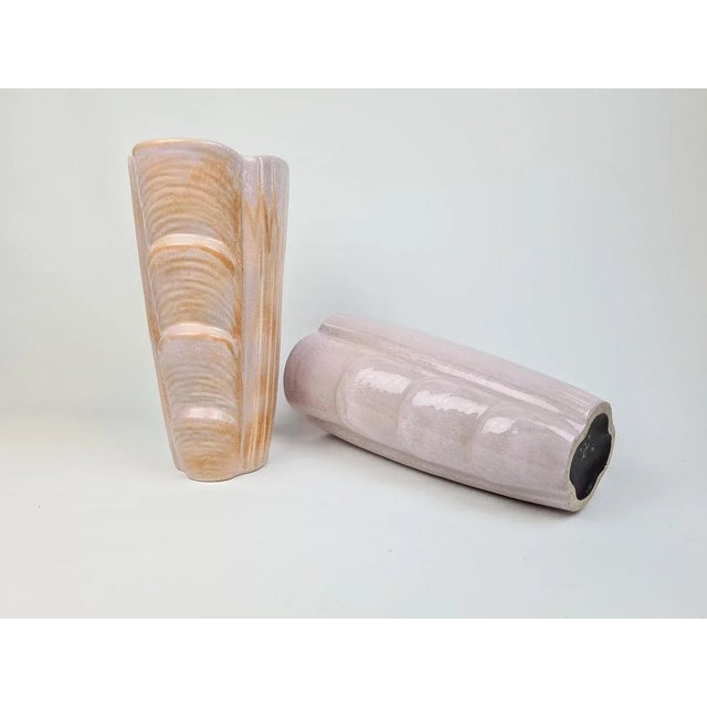 Purple Large Mid-Century Ceramic Vases by Gunnar Nylund for Rörstrand, Sweden, Set of 2 For Sale - Image 8 of 11