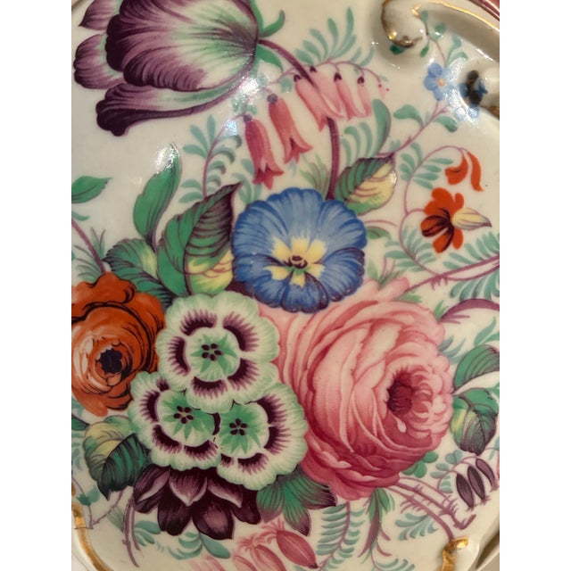 Vintage French Hand Painted Floral Table Lamps - A Pair For Sale In Philadelphia - Image 6 of 12