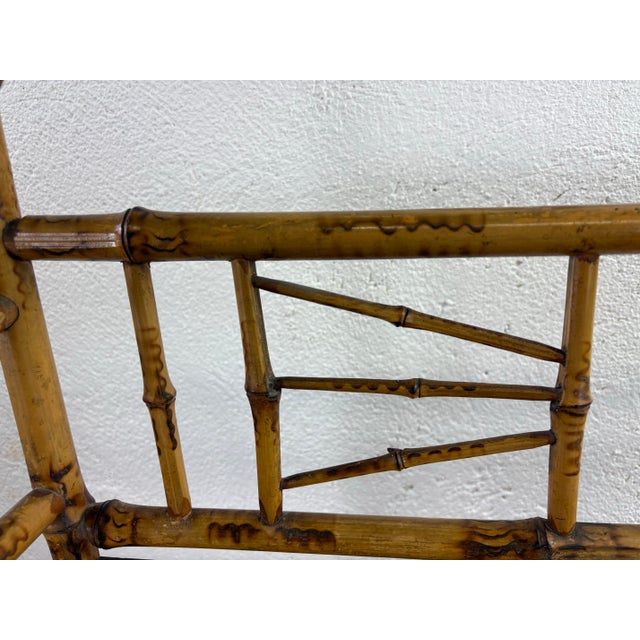 Brown Antique Handcrafted Bamboo and Oak Etagere For Sale - Image 8 of 12