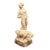 Late 19th Century Hand-Carved Alabaster Figurative Sculpture Depicting a Young Woman or Shepherdess With a Goat/Sheep, For Sale