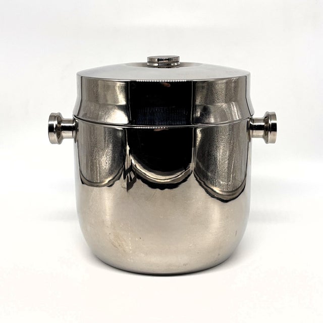 Mid-Century Modern Mid 20th Century Mid-Century Modern Stainless Steel Ice Bucket by Hormel Corp For Sale - Image 3 of 10