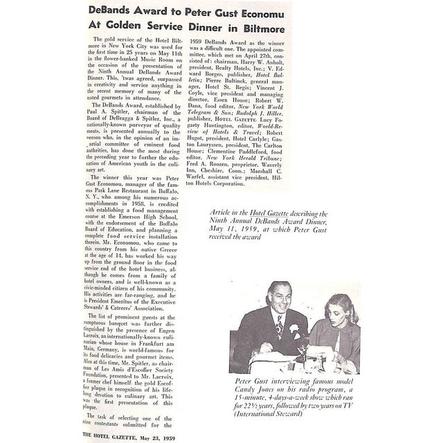 "Your Host, Peter Gust: Of the Park Lane Restaurant - His Story" 1979 Taussig, Ellen For Sale In New York - Image 6 of 12