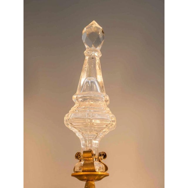 Metal Bronze Wall Lamps with Crystal Trimmings, Set of 2 For Sale - Image 7 of 8