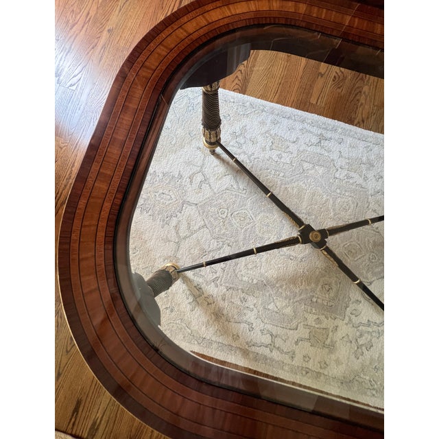 E J Victor Mahogany and Ebony Glass Cocktail Table For Sale - Image 14 of 18