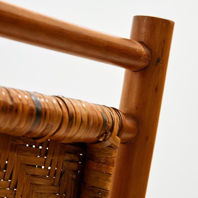 Foldable Bamboo & Cane Chair For Sale - Image 15 of 18
