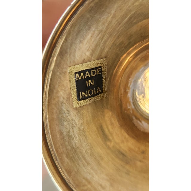 Vintage Indian Brass-Plated Tall Goblets, Set of 3 For Sale - Image 13 of 15