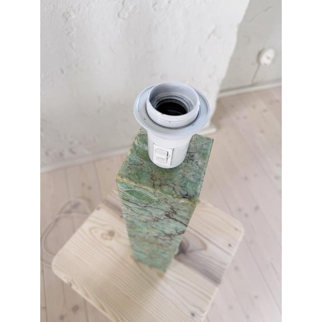 Green Mid-Century Green Marble Table Lamp by Bergboms, Sweden, 1960s For Sale - Image 8 of 9