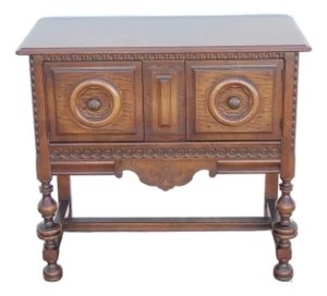 1900s Carved Buffet Server Bathroom Vanity 6416