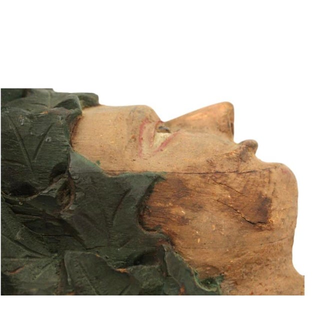 European Carved and Painted Wooden Figural Wall Shelf For Sale - Image 9 of 10