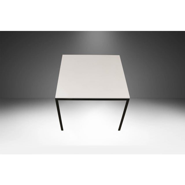 Metal Vintage Mid-Century Florence Knoll "T-Angle" Square Dining / Work Table For Sale - Image 7 of 13