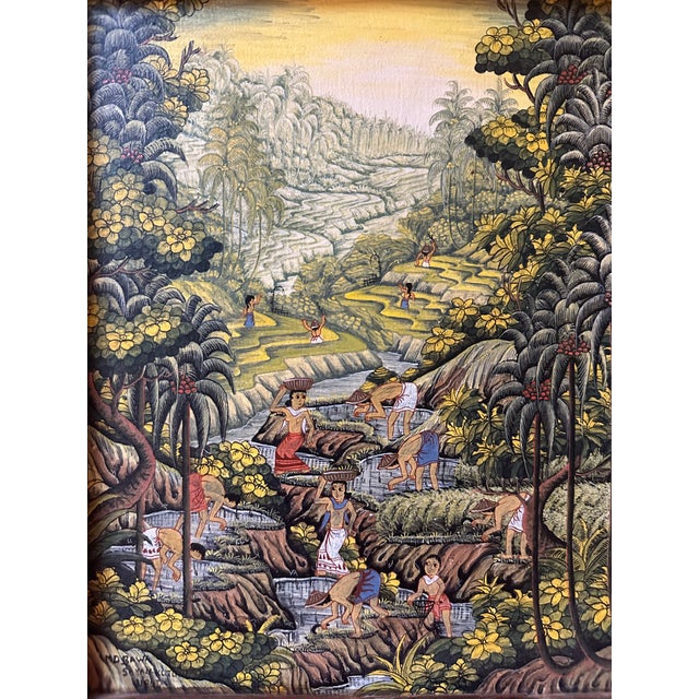 Md Bawa Kutuh Sayan, Balinese Scene, Oil on Canvas For Sale - Image 14 of 14