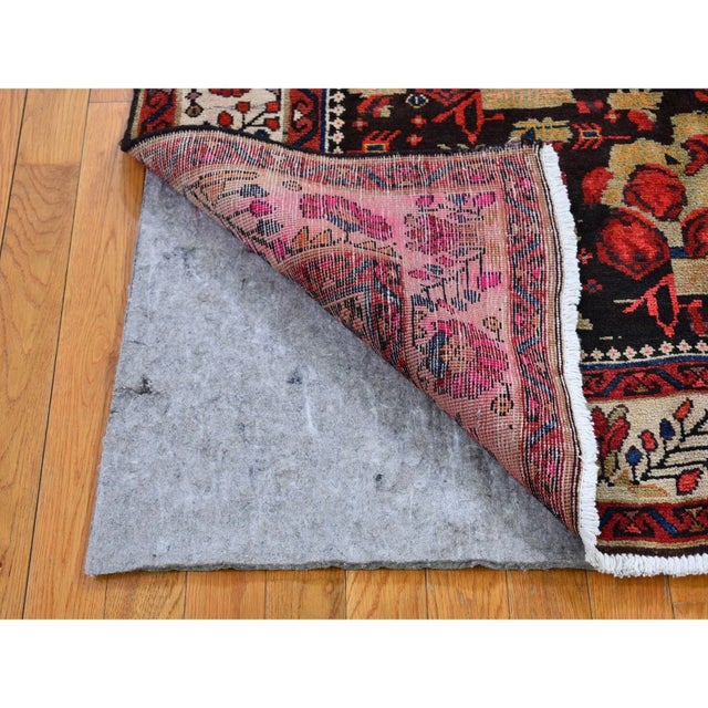 Vintage Persian Karabakh Rural Village Beige Wool Hand Knotted Rug For Sale - Image 4 of 8