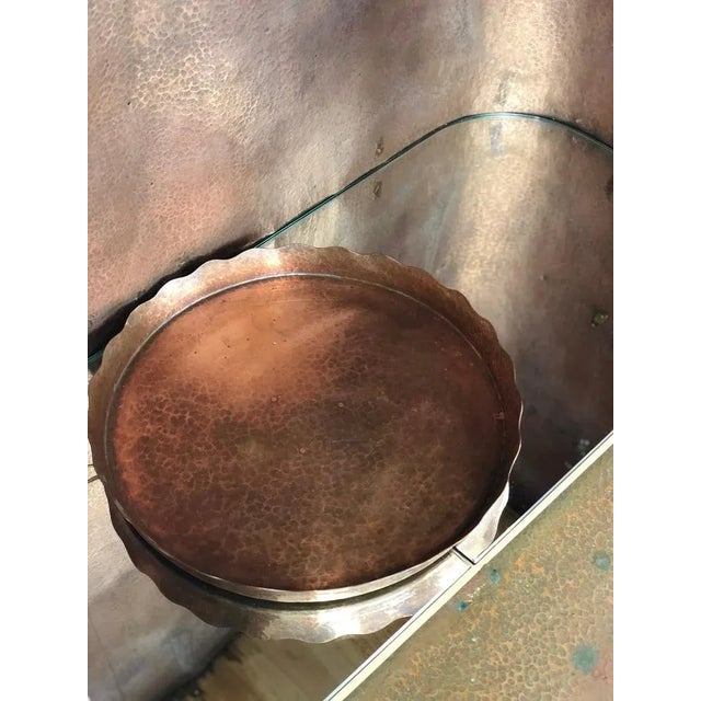 Metal Vintage Wood and Copper Bar Cabinet by Luigi Scremin For Sale - Image 7 of 18