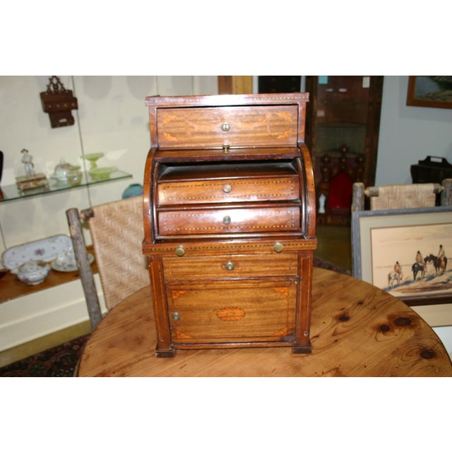 A gorgeous French Table Top Secretaire Stationary box, c. 1840s. This is an exceptional Louis Phillipe stationary cabinet...