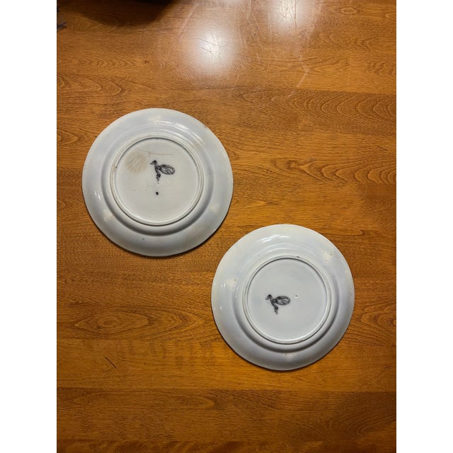 Mid 19th Century Washington Vase Flow Black Plate From Pw & Co, 2 Plates For Sale - Image 4 of 6