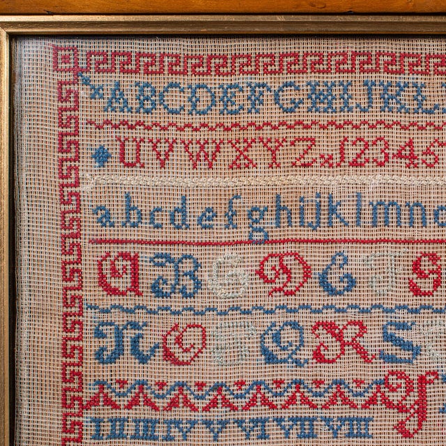 Early 19th Century Antique Needlework Sample, English, Framed, Embroidery, Decor, William Iv, 1835 For Sale - Image 5 of 10