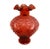 American Vintage Fenton Cranberry Art Glass Drape Feather Vase For Sale - Image 3 of 6