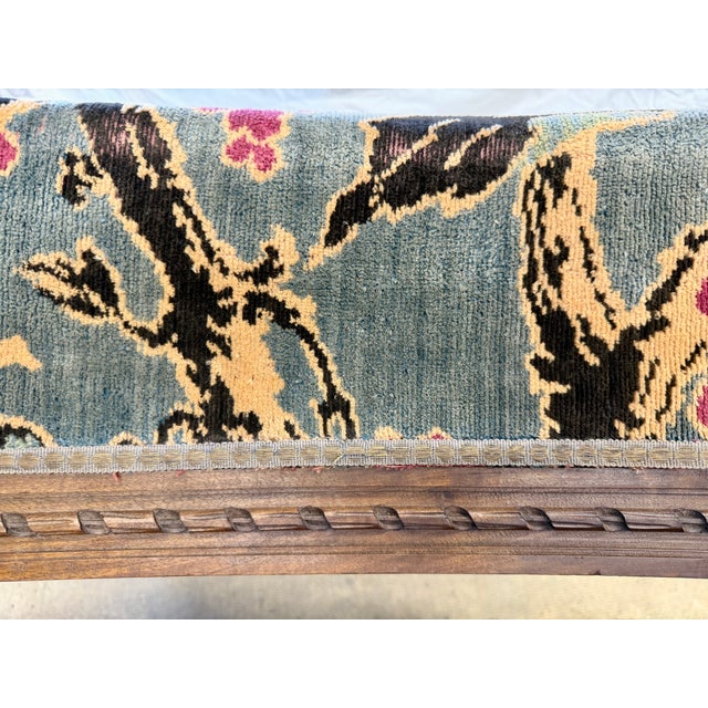 French 19th C Louis XVI Tapestry Footstool or Ottoman For Sale In Los Angeles - Image 6 of 8