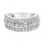 Embrace the sparkle and modern elegance of this exquisite .925 sterling silver ring, plated with lustrous rhodium for...