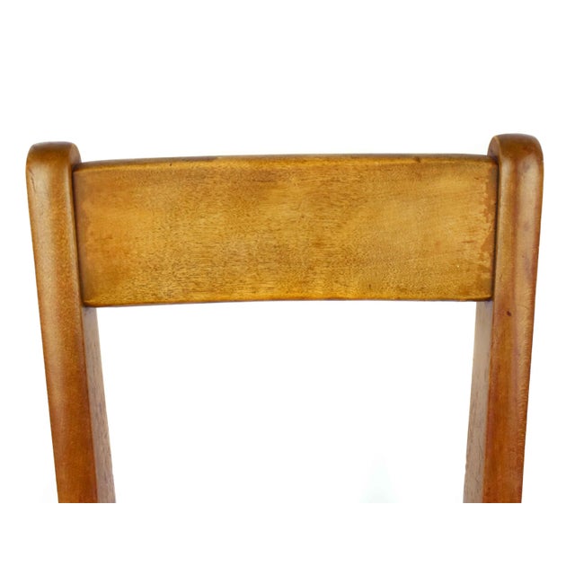 Early 20th Century Solid Wood Schoolhouse Child Chair With Ladder Back Style For Sale - Image 11 of 13